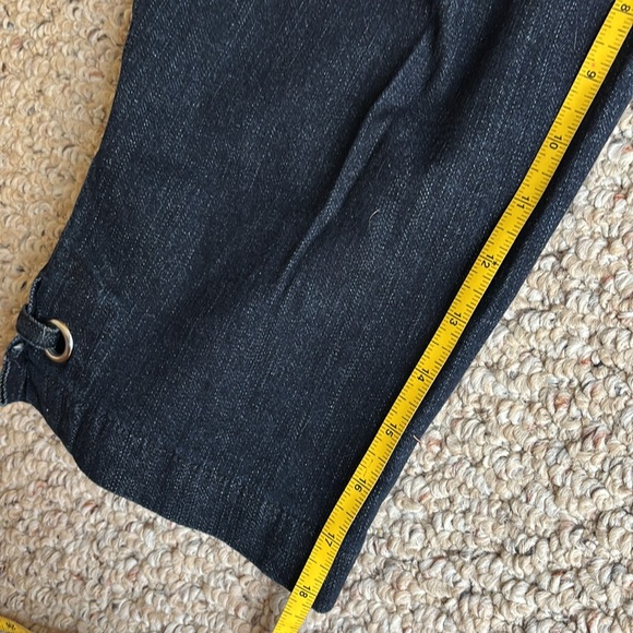 New Denim Pull On Capris Silver Hardware Sz 6P - Picture 9 of 9